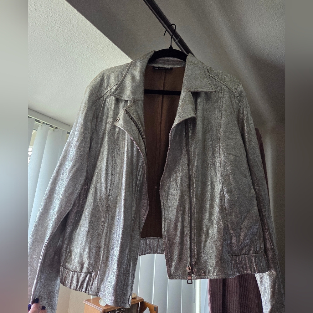 INC Metallic Silver Women's Jacket